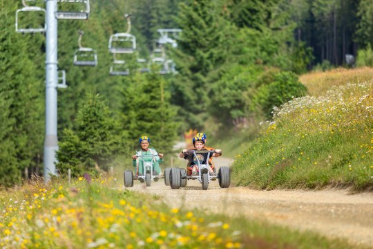 Mountaincartfahren mit Oma und Opa