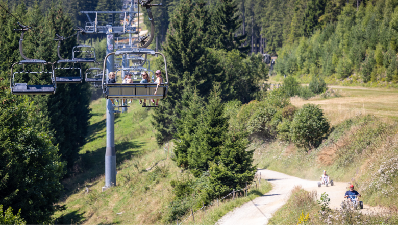 Mit dem Team am Lift